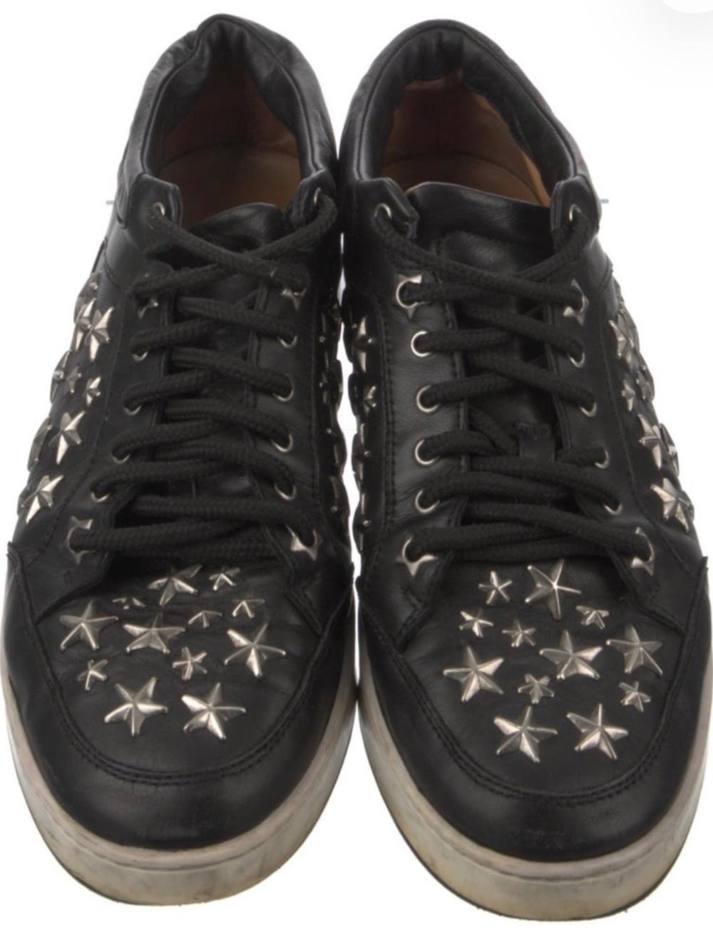 Jimmy Choo Leather Animal Print Sneakers US9